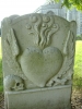 Flaming heart grave
